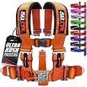 1pc 50 Cal Orange 5 Point Harness 3 inch Straps, Racing Harness Seat Belt