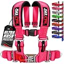 1pc 50 Cal Pink 4 Point Harness 3 inch straps, Racing Harness Seat Belt