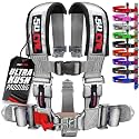 1pc 50 Cal SIlver 5 Point Harness 3 inch Straps, Racing Harness Seat Belt