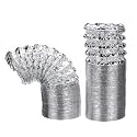 1pc Flexible Aluminum Foil Ventilation Duct - 100mm Diameter, 1.5-6m Length for HVAC, Dryer, and Greenhouse Use(1.5 mx100mm)