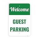 1PC Guest Parking Sign, 18 x 12 Inches - Aluminum - Visitor Customer Parking Only Signs For Business