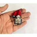 1PC RED ROCKER PILOT Toggle Switch WiTH Aircraft Safety Cover Rocker Toggle Switch 12V 20A ON/Off Togglle Swiitch LED Light Illuminated 3Pin for All Vehicles