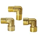 1PCS 1/8" 1/4" 3/8" 1/2" Female x Male Thread 90 Deg Brass Elbow Pipe Fitting Water Fuel Connector Coupler For Copper Adapter(L-M1)