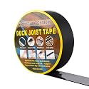 XIHIRCD 1pcs Deck Joist Tape, Butyl Joist Tape 2 Inch x 50 Feet Rim Joist Tape Black Waterproof Deck Joist Flashing Tape for Repairing Seal Protect Deck Joists Beams Wood