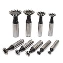 1PCS HSS Dovetail Cutter, Double-Edged Dovetail Cutter Metalworking End Mill (45 30mm)