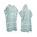 1pcs Large Turkish Cotton Poncho Towel Surf Poncho Changing Robe with Hood and Front Pocket Absorbent Wearable Towel Hooded Beach Towel for Adult Man Women Beach Pool (Green, Medium)