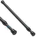 MEXAU Tension Curtain Rod 28-48 Inch, 1/2" Diameter Tension Rod, Black