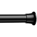 1Pcs Spring Tension Curtain Rod, Black Tension Rod 32-76 Inch