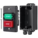 1Set 120/230V Single Phase On Off Switch for Table Saw with Deep Switch Box