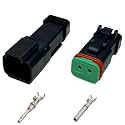 1Set/5sets Black 2pin 3/4/6/8/12hole Series Enhanced Seal Water Proof Electrical Auto Connector(2P,5 Sets)