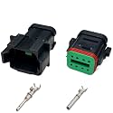 1Set/5sets Black 2pin 3/4/6/8/12hole Series Enhanced Seal Water Proof Electrical Auto Connector(8P,1 Set)