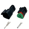 1Set/5sets Black 2pin 3/4/6/8/12hole Series Enhanced Seal Water Proof Electrical Auto Connector(3P,5 Sets)
