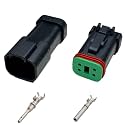 1Set/5sets Black 2pin 3/4/6/8/12hole Series Enhanced Seal Water Proof Electrical Auto Connector(4P,5 Sets)
