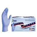 1st Choice 3 Mil Indigo Blue Nitrile Disposable Exam Gloves Made in USA, TAA Compliant Latex Free Medical Grade Cleaning S-XL