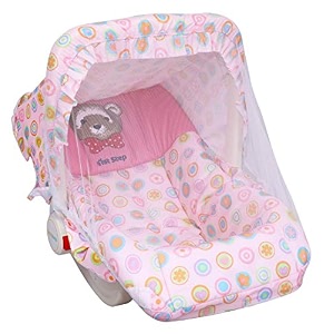 1st step 5 in 1 carrycot with anti-mosquito mesh-pink mpkht