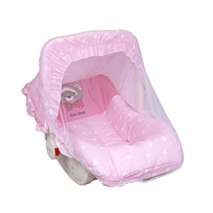 1st step 5 in 1 carrycot with anti-mosquito mesh-pink mlpk