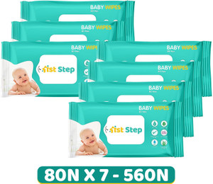 1st step baby wet wipes enriched with aloe-vera and jojoba oil pack of 7