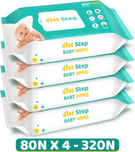 1st step baby wet wipes enriched with aloe-vera and jojoba oil pack of 4