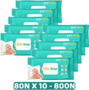 1st step baby wet wipes enriched with aloe-vera and jojoba oil pack of 10