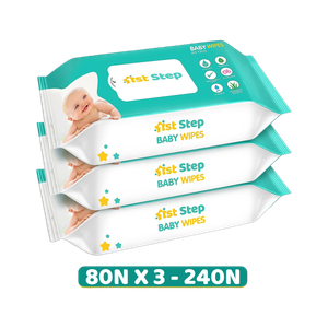 1st step baby wet wipes enriched with aloe-vera and jojoba oil pack of 3