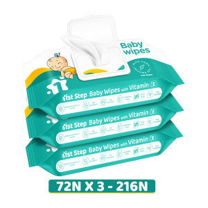 1st step baby wet wipes with lid enriched with aloe-vera and jojoba oil