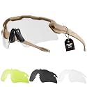 1TG Tactical Shooting Glasses Anti Fog ANSI Z87.1 with 3 Lens & Hard Case