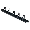 1U Rack Mount Horizontal Cable Manager Duct Raceway for Server Rack (Pack of 2) Mild Steel Cable Manager
