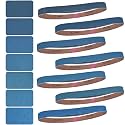 1x30 Inch Sanding Belts 21 Pcs 7 Grits Sizes (3 Each of 40/60/80/120/150/240/400 Grits) Heavy Duty Belt Sander Zirconia Belt Sander Paper for Wood, Metal, Stainless Steel, Cars, and Furniture