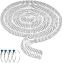 2-1/2"x10' PVC Dust Collection Hose with 4 Stainless Clamps for Woodworking