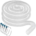 2-1/2"x20' PVC Dust Collection Hose with 4 Stainless Clamps for Woodworking
