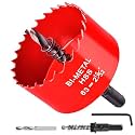 2-1/2 Inch / 63mm Hole Saw for Wood, Plastic Board, Ceiling,Drywall, and Metal Sheet - HSS Bi-Metal Hole Cutter with Pilot Drill Bit