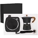2-in-1 Aluminum Moka Pot Set with Electric Stove Classic