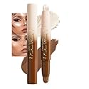 2 in 1 Contour Stick Waterproof Bronzer Highlighter, 25-Universal