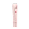 2-in-1 Dual Head Bikini Hair Trimmer & Electric Shaver For Women, Waterproof Wet/Dry Use With Detachable Heads – Painless Grooming(Pink)