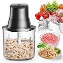 Food Processors, 2 IN 1 Electric Chicken Shredder &amp;Food Chopper with 250W Copper Motor,1.5L Bowls &amp; 2 Bi-Level Blades,One-Touch Electric Chicken Breast Shredder Tool-Smart Overheat Protection