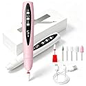 2-in-1 Electric Nail Drill with UV Gel Light – Portable Manicure Pedicure Kit | 2-in-1 Electric Nail File & UV LED Nail Drill | Nail Clipper, Adjustable Speed Home Nail Care Tool，Pink