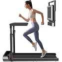 2-in-1 Foldable Walking Treadmill with Adjustable handrail (Grey Black)