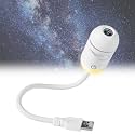 2-in-1 Galaxy Projector Night Light, Mini USB LED Galaxy Projector with Adjustable Brightness, 360° Rotatable Decor Lamp for Ceiling Wall (6 Slides)
