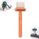 2-in-1 Hair Brush Cleaner, Comb with Pick and Bristles for Removing Hair
