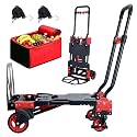 2 in 1 Hand Truck Dolly Foldable,330LB Portable Folding Hand Cart