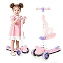 2 in 1 Kids Scooter with Removable Seat, Light up 3 Wheels Kick Scooter with 4 Adjustable Height Toddler Scooters Sit or Stand Ride for Boys & Girls 2-10 Years Old
