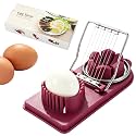 2 in 1 Multipurpose Egg Slicer, Even Cuts for Eggs and Soft Fruits (RED)