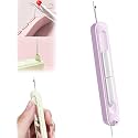 2 in 1 Needle Threader Seam Ripper, Stretchable Seam Rippers for Sewing, Thread Remover Tool for Hand Sewing, Knitting, Cross Stitch, Embroidery and Thread Removal，Purple