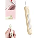2 in 1 Needle Threader Seam Ripper, Stretchable Seam Rippers for Sewing, Thread Remover Tool for Hand Sewing, Knitting, Cross Stitch, Embroidery and Thread Removal，Yellow