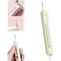 2 in 1 Needle Threader Seam Ripper, Stretchable Seam Rippers for Sewing, Thread Remover Tool for Hand Sewing, Knitting, Cross Stitch, Embroidery and Thread Removal，Green