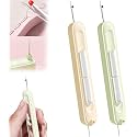2 in 1 Needle Threader Seam Ripper, Stretchable Seam Rippers for Sewing, Thread Remover Tool for Hand Sewing, Knitting, Cross Stitch, Embroidery and Thread Removal，Yellow+Green
