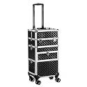 2 in 1 Professional Makeup Train Case, Black