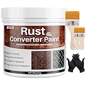 2 in 1 Rust Converter & Metal Primer, 35oz Black Rust Reformer Paint for Metal, Direct-to-Rust Paint No Sanding Needed, Heavy Duty UV Resistant Rust Encapsulator & Inhibitor for Automotive, Chassis, Trailer
