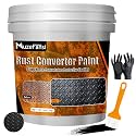 2-in-1 Rust Converter & Metal Primer, 101.5oz Black Rust Inhibitor Paint for Metal, Water-Based Rust Reformer & Corrosion Sealant, Heat Resistant Anti Rust Coating for Cars, Trailers, Boats, Farm Tools & Steel Str
