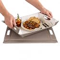 2-in-1 Serving Tray &amp; Placemat | Faux Leather &amp; Reversible